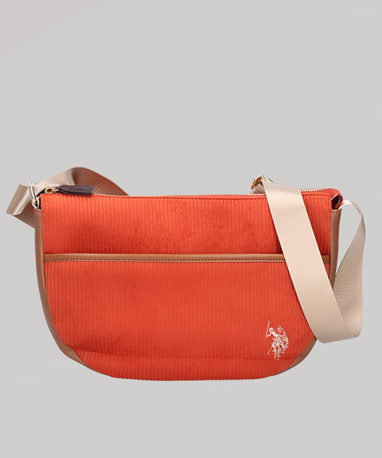 corduroy halfmoon shoulder bag USPA-2695