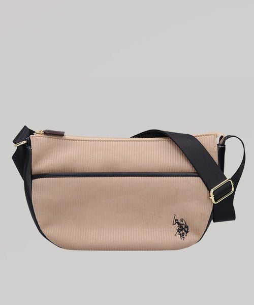 corduroy halfmoon shoulder bag USPA-2695