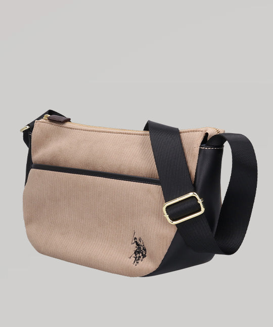 corduroy halfmoon shoulder bag USPA-2695