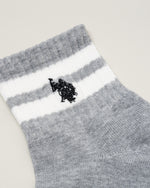 3pairs Socks　ソックス　ダブルホースマン刺繍　PLCM930-02