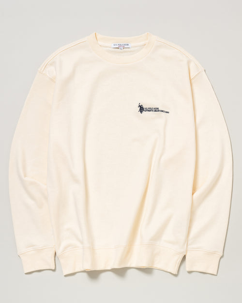 Crew sweat shirt　クルースウェットシャツ　ダブルホースマン刺繍　PLM43302