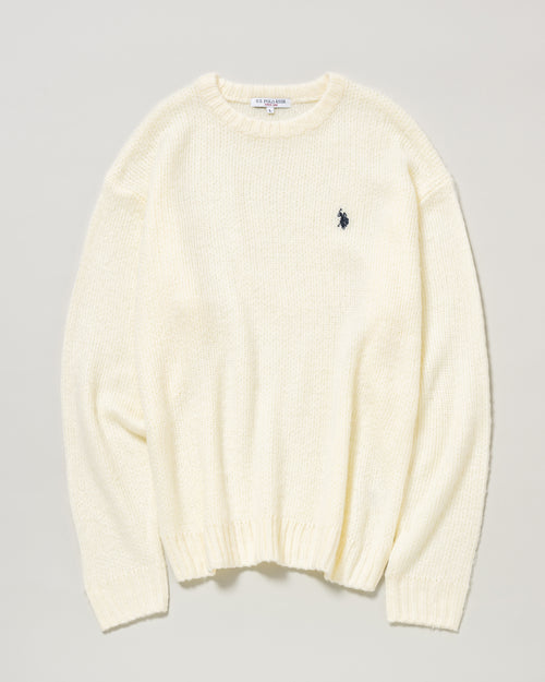 Shaggy Crew Knit　シャギークルーニット　 ダブルホースマン刺繍　PLM43402