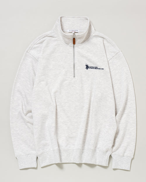 Half Zip Sweat　ハーフジップスウェット　ダブルホースマン刺繍　PLM43301