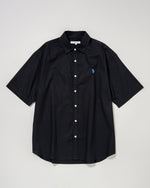 Regular collar broad shirt　レギュラーカラーブロード半袖シャツ　ダブルホースマン刺繍　PLM51703