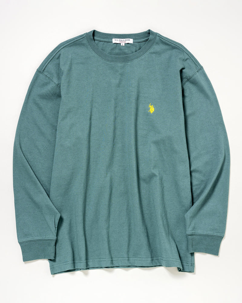 long sleeve t-shirt　長袖Tシャツ　ダブルホースマン刺繍　PLM51200